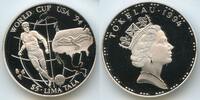 Tokelau New Zealand Territ. 5 Tala Silber G0066 - Fussball WM 1994 World Cup Soccer USA United States -