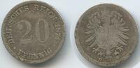 Deutsches Reich Kaiserreich 20 Pfennig Silber G10145 - Wilhelm I. 1861-1888 Germany Empire Munich -