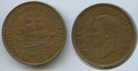 Südafrika 1 Penny G9522 - Ship Dromedaris - King George VI. 1936-1952 South Africa Suid-Afrika -