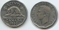 Kanada 5 Cents Chrom G6484 - Biber Georg VI. 1936-1952 Canada -