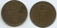 Norwegen 5 Öre (5 Øre) G2421 - Haakon VII. 1905-1957 - Norge Norway -