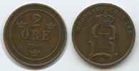 Schweden 2 Öre (2 Øre) G2491 - Oscar II.1872-1907 Svergie Sweden -