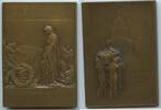 Frankreich France Paris Bronzeplakette M#0269e - Auf den Tod des Präsidenten der Republik Marie Francois Sadi Carnot. -