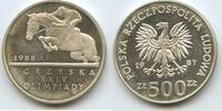 Polen 500 Zlotych Silber M#3437 - Equestrian Seoul XXIV. Summer Olympics 1988 Poland -