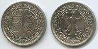50 Reichspfennig 1935 E Muldenhütten Deutsches Reich Weimar S0310 - Germany Weimar Republic Vorzüglich