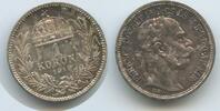 Ungarn Kaiserreich 1 Korona (Krone) Silber G5679 - Kaiser Franz Joseph I. 1848-1916 Hungary -