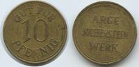 Deutschland Bundesrepublik Bayern Niederbayern 10 Pfennig Wertmarke Notgeld M#7510 - Arge Jochenstein Werk - Bau des Kraftwerks in Untergriesbach RAR -