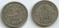 Schweden 25 Öre (25 Øre) Silber G2035 - Sweden Oscar II. 1872-1907 Svergie -
