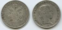 Österreich Kaiserreich 10 Kreuzer Silber H1055 - RAR Ferdinand I. 1835-1848 Austria -