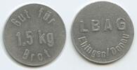 Deutschland Baden-Württemberg Brotmarke Wertmarke Jeton Token G13365 - LBAG Ehingen/Donau Gut 1,5 Kg Brot -