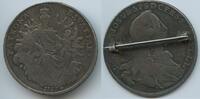 Bayern Königreich 1 Madonnentaler Silber 1757 München GB1295 - Maximilian III. Joseph 1745-1777 Bavaria Sehr schön, als Brosche, Patina