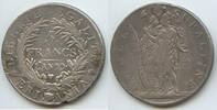 Italien Piemont Republic Subalpine 5 Francs Silber M#1032 - Republic Piedmont Subalpine Italy Italian states -