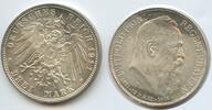 Bayern Königreich 3 Mark Silber S0127 - Ludwig III. 1913-1918 RAR -