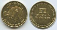 Deutschland Bundesrepublik Baden-Württemberg Glücksbringer Glücksmünze Neujahrsmünze L2800 - Volksbank Kraichgau - Glücksschweinchen mit Glücksklee -