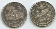 Anguilla One Dollar Silber (1 Dollar) M#6230 - Map of the island of Anguilla -