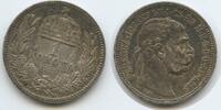 Ungarn Kaiserreich 1 Korona (Krone) Silber G5699 - Kaiser Franz Joseph I. 1848-1916 Hungary -