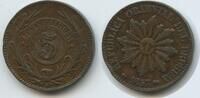 5 Centésimos de Real 1857 D Uruguay G12676 - Sonne - Oriental Republic of Uruguay Sehr schön