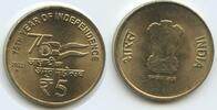 Indien Republik 5 Rupees G6138 - 75th Year of Independence - Asoka Lion India -