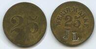 Deutsches Reich Werth-Marke "25" Jeton Token T058 - JL eingeschlagen - nicht näher bestimmt -