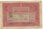 2 Kronen mit Stempel 1917 Österreich Ungarn Kaiserreich - Slowenien GB574 - Ljubljana - Laibach Stempel 20.1.19 Banknote Gebrauchte Erhaltung
