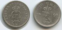 Norwegen 10 Öre (10 Øre) Silber G4880 - Oscar II. 1872-1905 Norge Norway -
