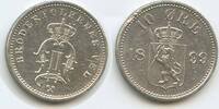 Norwegen 10 Öre (10 Øre) Silber G4881 - Oscar II. 1872-1905 Norge Norway -