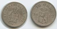 Norwegen 10 Öre (10 Øre) Silber G4886 - Oscar II. 1872-1905 Norge Norway -
