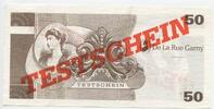 Deutschland Bundesrepublik Testbanknote 50 Testschein mit Überdruck GB153 - De La Rue Garny - Testschein für Geldautomaten -