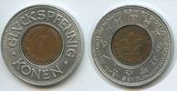 Deutschland Bayern München Sendlingerstrasse Glücksbringer Glücksmünze Neujahrsmünze L2553 - 1 Glückspfennig Konen mit Inlay 1 Pfennig 1949 D -