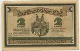 Deutsches Reich Pommern Polen Szczecinski 2 Mark Gutschein GB456 - Stargard Gefangenenlager - PoW Camp Bank Paper Money -