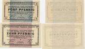 Deutsches Reich Sachsen 5, 10 Pfennig Gutscheine Lot GB199 - Truppenplatz Königsbrück Kriegsgefangenlager - PoW Camp Bank Paper Money -