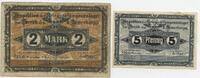 Deutsches Reich Brandenburg 5 Pfennig, 2 Mark Gutscheine Lot GB338 - Brandenburg Havel Kriegsgefangenlager - PoW Camp Bank Paper Money -