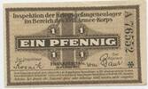 Deutsches Reich Brandenburg 1 Pfennig Gutschein GB482 - Frankfurt a.M. Kriegsgefangenlager - PoW Camp Bank Paper Money -