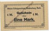 Deutsches Reich Ostpreußen Blankenburg 1 Mark Gutschein nd. GB138 - Kamstigall bei Pillau Kriegsgefangenlager - PoW Camp Bank Paper Money Gebrauc...