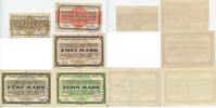 1, 10, Pfennig 2, 5, 10 Mark Gutscheine Lot 1916 Deutsches Reich Sachsen GB782 - Golzern Mulde Kriegsgefangenlager - PoW Camp Bank Paper Money Le...