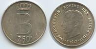 250 Francs Silber 1976 Belgien Königreich GS293 - Der Belgen - 25th Anniversary of Accession of Baudouin I. Belgium Vorzüglich - Unzirkuliert