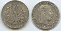 Österreich Kaiserreich 1 Corona (Krone) Silber G5736 - Kaiser Franz Joseph I. 1848-1916 Austria -