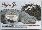 1 Dollar - 1 Unze Bullion Coin 1 Oz Silber 2015 Australien Australia GN649d - Agro Jr. - Salzwasserkrokodil - Australian Saltwater Crocodiles Unz...