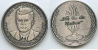 Deutschland Bundesrepublik Bronzemedaille versilbert PA582 - Ich bin ein Berliner - US-Präsident John F.Kennedy - Bersuch Berlin 1963 -