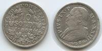 Vatikan Italien-Kirchenstaat 10 Soldi (50 Centesimi) Silber M#7002 - Papst Pius IX.1846-1878 Vatican City Papal States -
