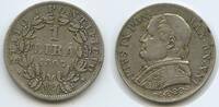 Vatikan Italien-Kirchenstaat Rom 1 Lira Silber M#7023 - Papst Pius IX.1846-1878 Vatican City Papal States -