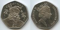 Gibraltar 50 Pence G9985 - Weihnachten - Christmas - Queen Elizabeth II. SEHR RAR -