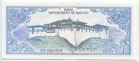 Bhutan 1 Ngultrum Banknote GB084 - Simtokha Dzong Palace Geldschein Jigme Singye 1972-2006 -