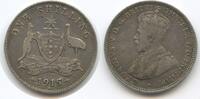 Australien 1 Shilling Silber H1445 - RARES JAHR George V. 1910-1936 -