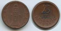 Deutsches Reich Weimar 25 Pfennig Notgeld Notmünze G13145 - Amberg Basilika St. Martin - Staatliche Porzellanmanufaktur, Meissen -