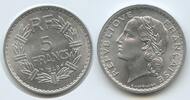 Frankreich Fourth Republic 5 Francs G9130 - Laureate France -