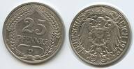 Deutsches Reich Kaiserreich 25 Pfennig G4649 - Wilhelm II. 1888-1918 Germany Empire Munich -