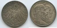 Baden Kaiserreich Deutsches Reich 2 Mark Silber S0563 - Goldene Hochzeit - Friedrich I. 1856-1907 -