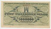 Deutsches Reich Weimar 5 Million Mark (5.000.000) Banknote Inflation GB790 - Aushilfsschein der Stadt Altona - Notgeld Paper Money Germany -