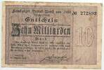 Deutsches Reich Weimar 10 Milliarden Mark Gutschein Banknote Inflation GB630 - Hamburger Privat-Bank - Notgeld Paper Money Germany -